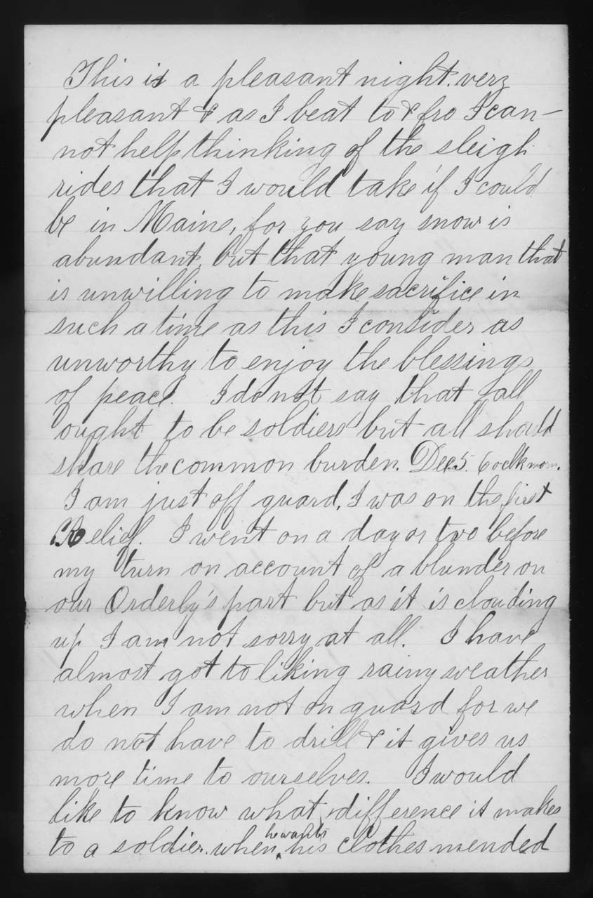 Letter, John M. Jackson, Camp Grover, Maryland, to Joseph Jackson Family, Page 2