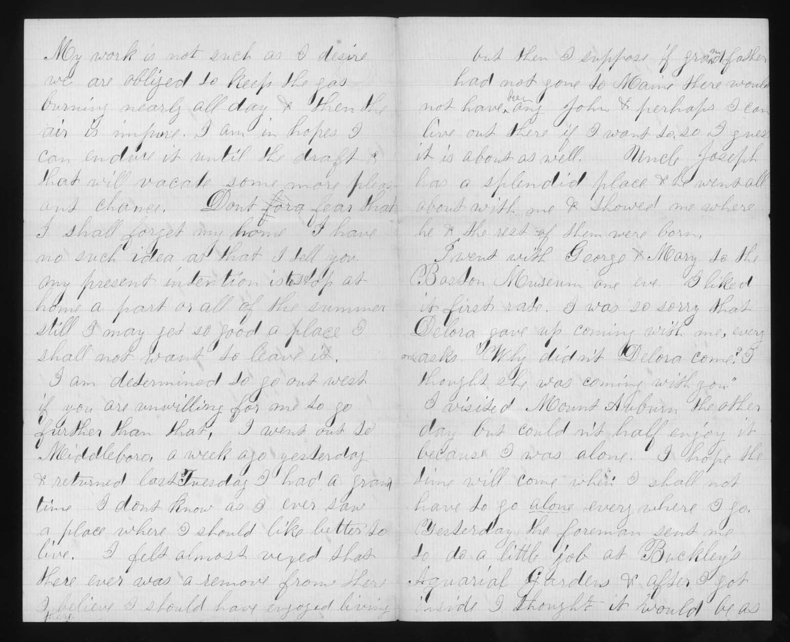 Letter, John M. Jackson, Cambridgeport, Massachusetts, to Betsey Mower Jackson, Pages 2-3