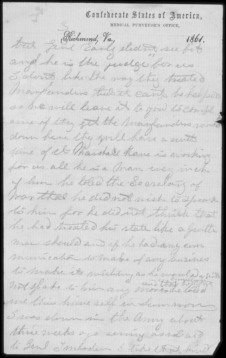 Letter, Thomas Herbert Shriver, [Virginia], to William Shriver and Mary Owings Shriver