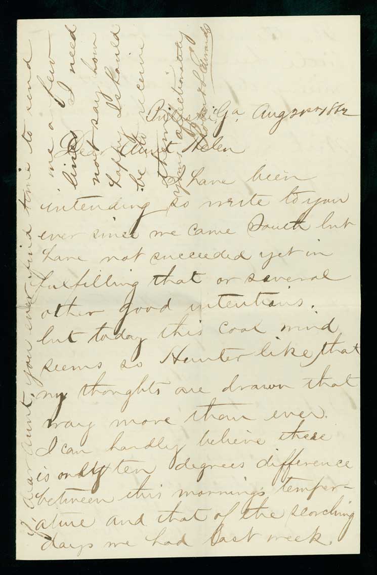 Letter, Robert Sedgwick Edwards, Fort Pulaski, Georgia, to Helen Mann Edwards