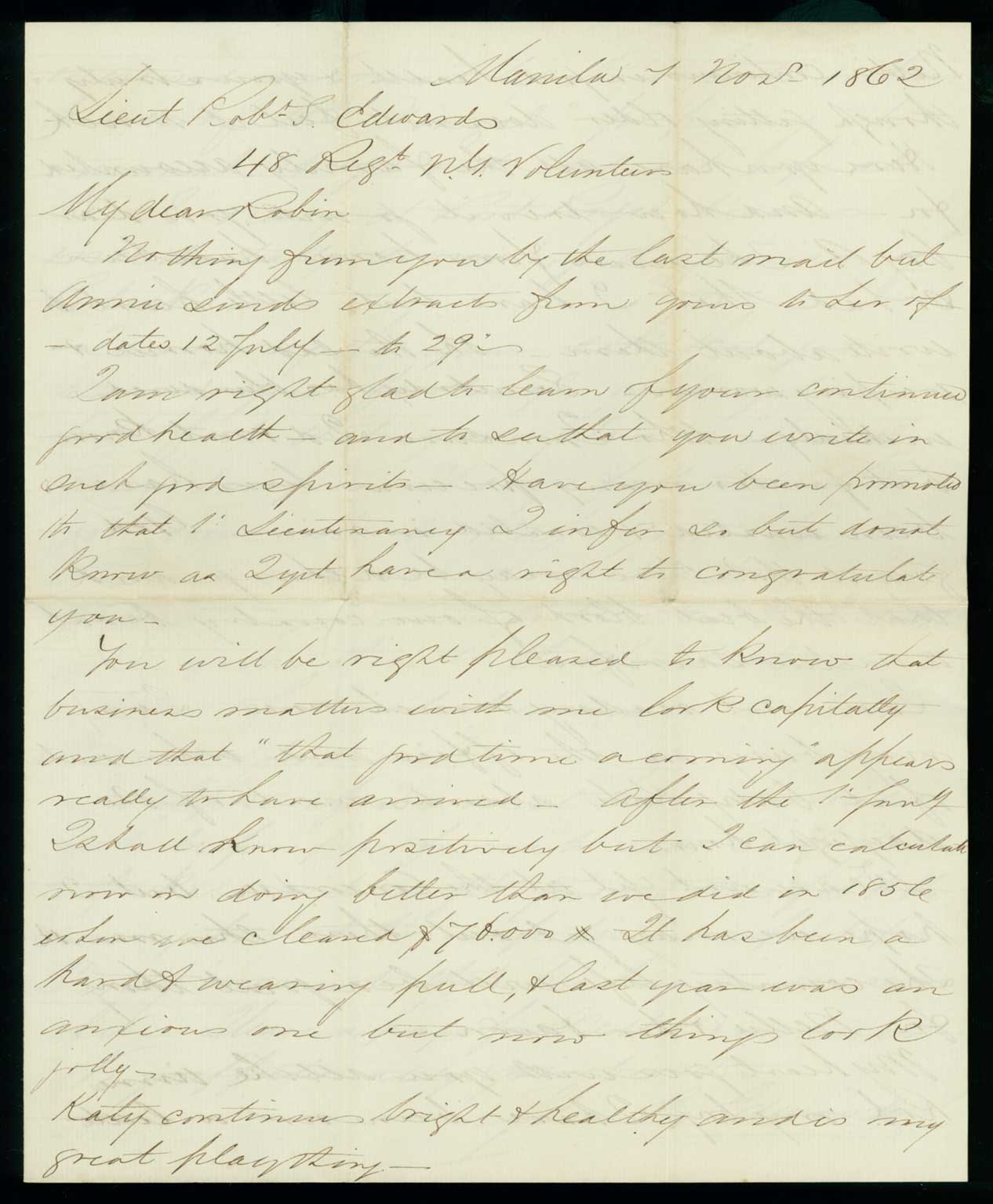 Letter, Ogden Ellery Edwardsand Helen E. Edwards, Manila, Philippines, to Robert Sedgwick Edwards