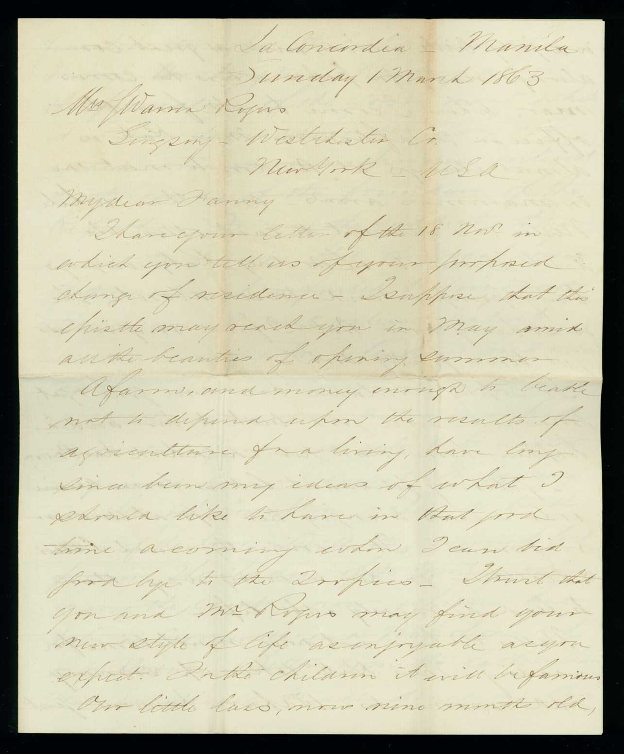 Letter, Ogden Ellery Edwards, Manila, Philippines, to Frances Edwards Rogers