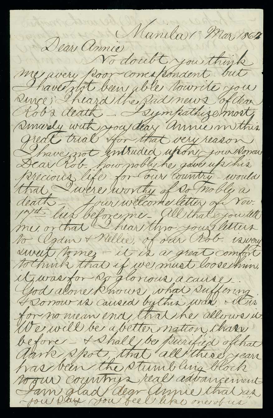 Letter, Edward Dwight Edwards, Manila, Philippines, to Anna Louise Edwards